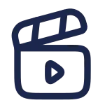 Clapperboard Open Play SVG Icon